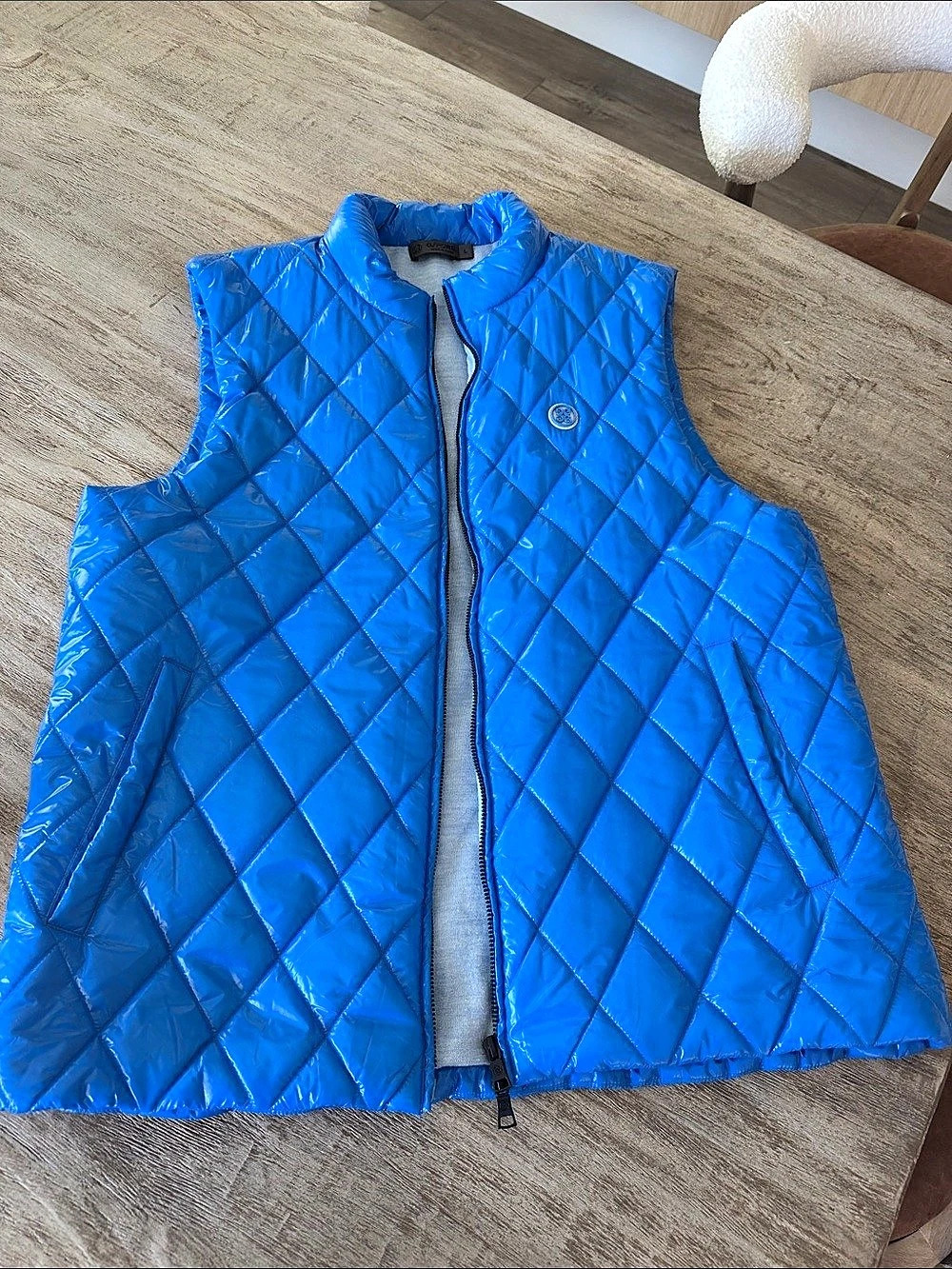 G/FORE Blue Quilted Vest